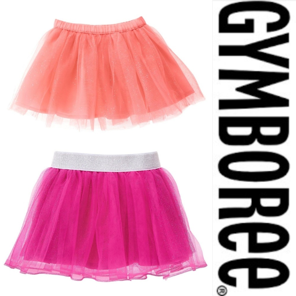 Gymboree Baby Girl Mesh Tulle Tutu Skirt Set 6-9 Mo Pink‎ Coral Lot of Two